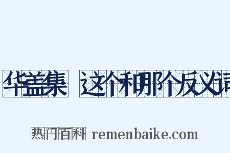 华盖集·这个和那个反义词是什么意思的图片